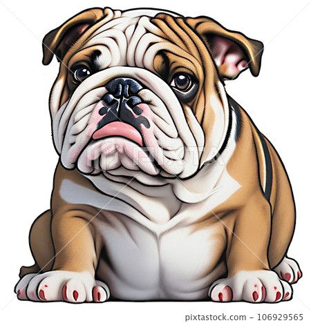 illustration of a cute pug illustration of a cute pug 106929565
