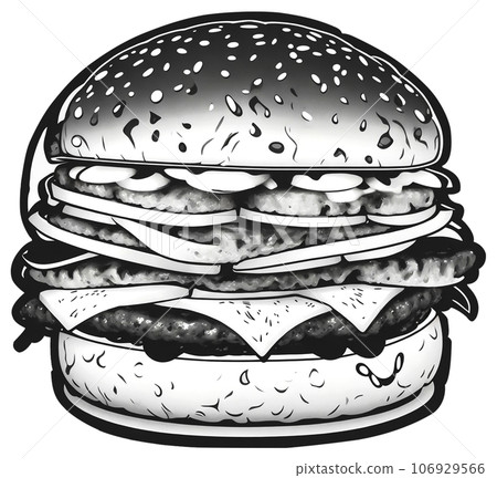 vector set of burger vector set of burger 106929566