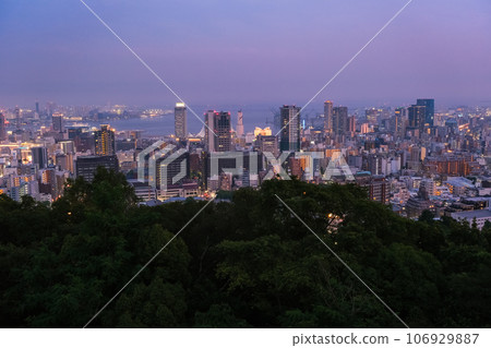 兵庫縣神戶市 從維納斯露台看黃昏的神戶市 106929887
