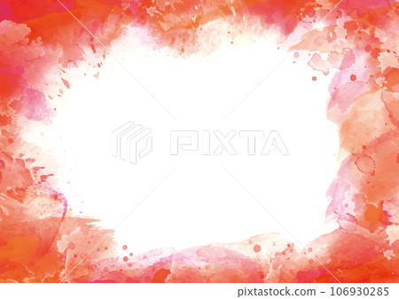 水彩顏料紅色框架 106930285