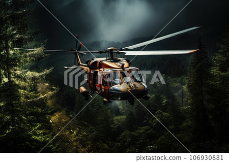helicopter landing on desert helicopter landing on desert 106930881