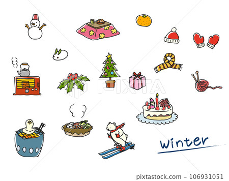 Winter illustration (color) 106931051