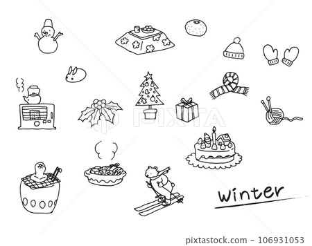 Winter illustration (line drawing) Winter illustration (line drawing) 106931053