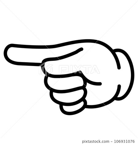 Pointing hand sign 106931076