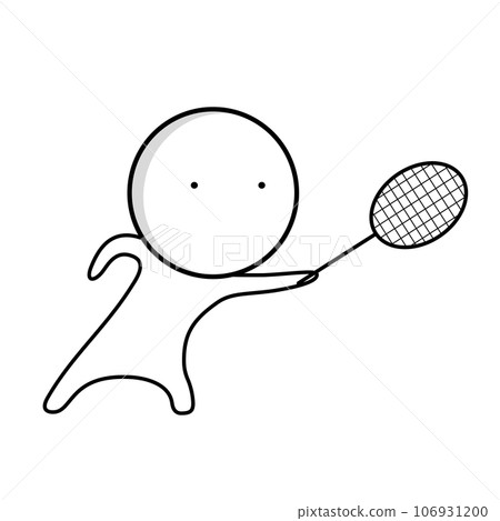 Tennis player with tennis racket Tennis player with tennis racket 106931200