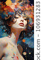 Colorful woman like an oil painting 106931283