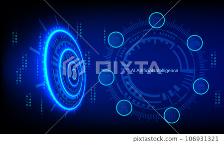 Abstract futuristic circuit Ai technology, Artificial Intelligence, graphics design vector illustration Abstract futuristic circuit Ai technology, Artificial Intelligence, graphics design vector illustration 106931321
