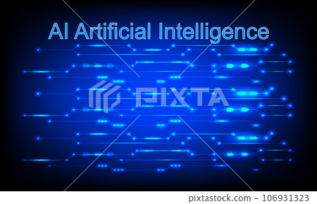 Abstract futuristic circuit Ai technology, Artificial Intelligence, graphics design vector illustration Abstract futuristic circuit Ai technology, Artificial Intelligence, graphics design vector illustration 106931323