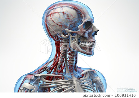 3d medical illustration of the male bronchi 106931416