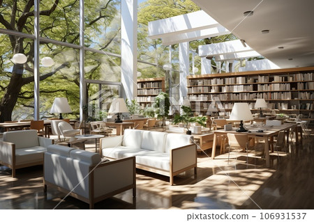 tables and chairs in restaurant 106931537