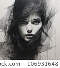 A beautiful woman who looks like an ink painting 106931648