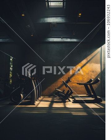 Gym background in low key AI Gym background in low key AI 106932243