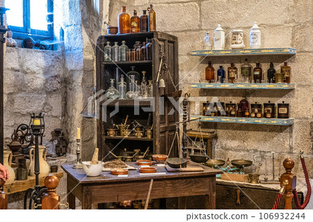 Interior of the monastery of Oseira at Ourense, Galicia, Spain Interior of the monastery of Oseira at Ourense, Galicia, Spain 106932244