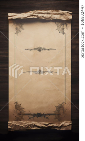 Halloween Old Kraft Paper Mockup Template Halloween Old Kraft Paper Mockup Template 106932447