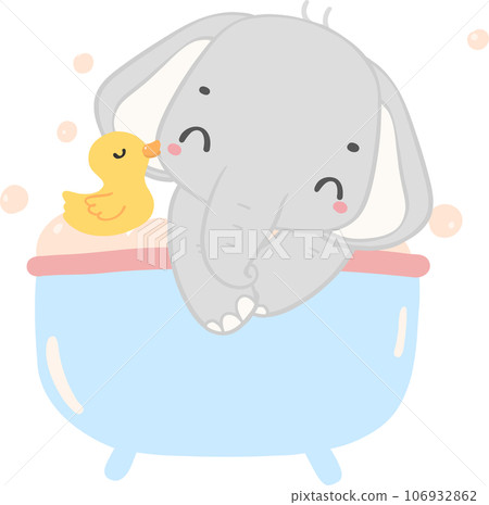 Cute baby elephant, baby shower boy animal cartoon hand drawing Cute baby elephant, baby shower boy animal cartoon hand drawing 106932862