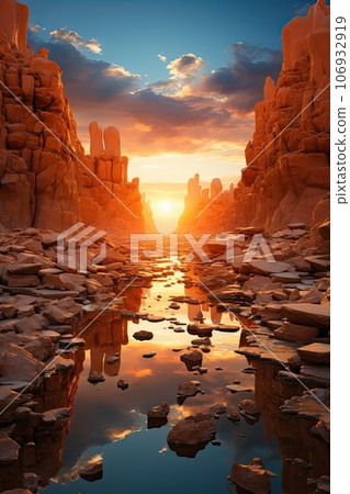 Idyllic heaven landscape 106932919