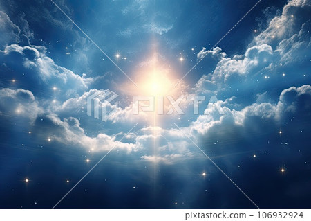 Shining sky with clouds Shining sky with clouds 106932924
