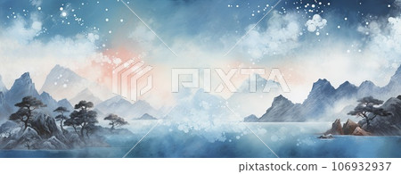 abstract japaneese lansdcape abstract japaneese lansdcape 106932937