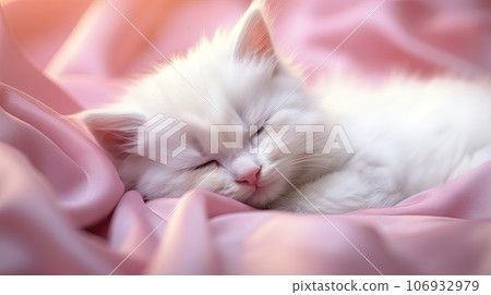 Cute white kitten 106932979
