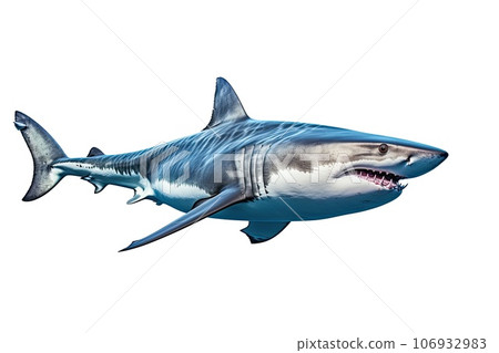 Shark isolated on white background 106932983