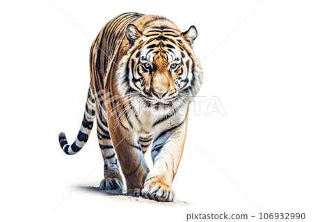 tiger isolated on white background - Stock Illustration [106932990] - PIXTA