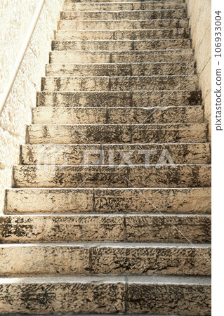 Ancient stone stairs in Jerusalem, israel. Ancient stone stairs in Jerusalem, israel. 106933004