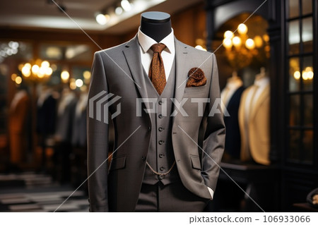 Tailor shop suit hanging on shirt fitting mannequin, Generate with Ai 106933066