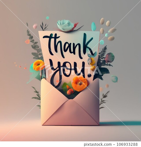 Thank you card design  106933288