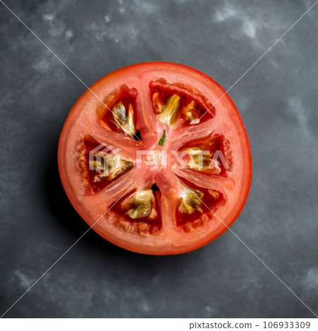 Tomato slice photo  106933309
