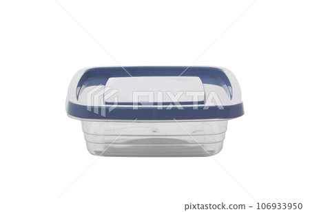Plastic food container isolated on white background 106933950
