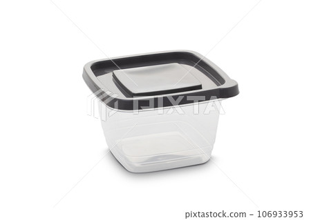 Plastic food container isolated on white background 106933953