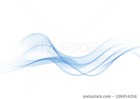 Transparent blue wave on a white... - Stock Illustration [106934208 ...