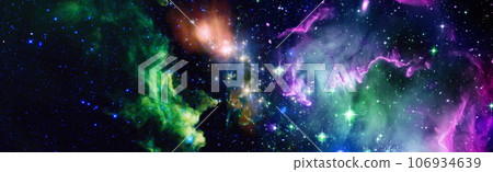 Space background with red nebula and stars. Elements of this image furnished by NASA. Space background with red nebula and stars. Elements of this image furnished by NASA. 106934639