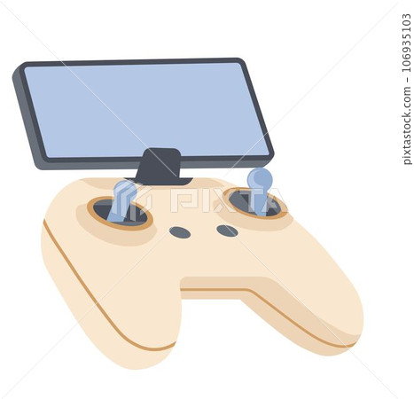 Drone controller with smartphone screen vector Drone controller with smartphone screen vector 106935103