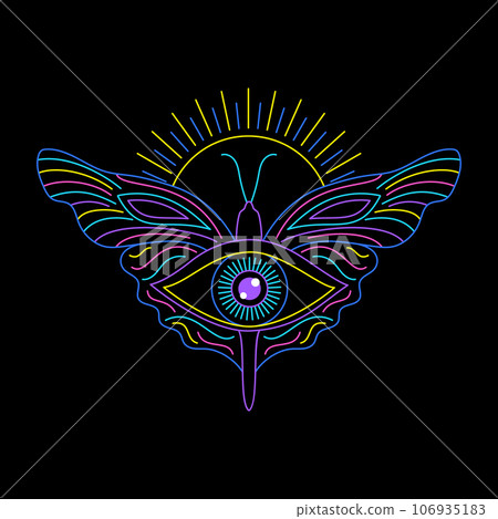 All seeing eye and butterfly 106935183