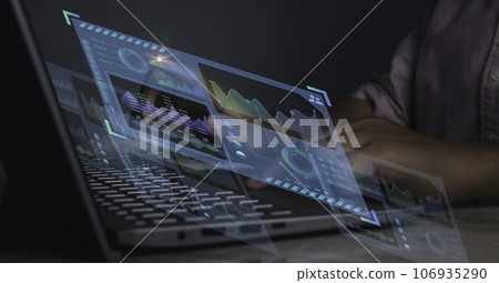 Business analysis, Analyst working Data Management System on computer. Business analysis, Analyst working Data Management System on computer. 106935290