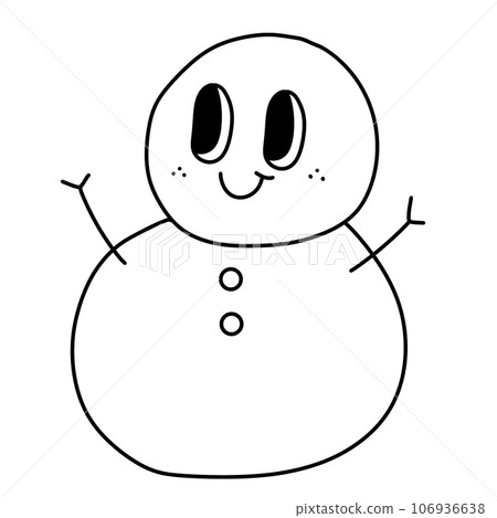 cute kawaii snowman christmas xmas ornament groovy retro smiley 106936638