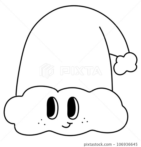 cute kawaii hat Santa christmas xmas ornament groovy retro smiley cute kawaii hat Santa christmas xmas ornament groovy retro smiley 106936645