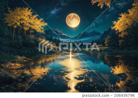 Mysterious photo at night  106936796