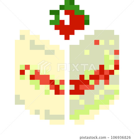 Cake and donut pixel art Cake and donut pixel art 106936826