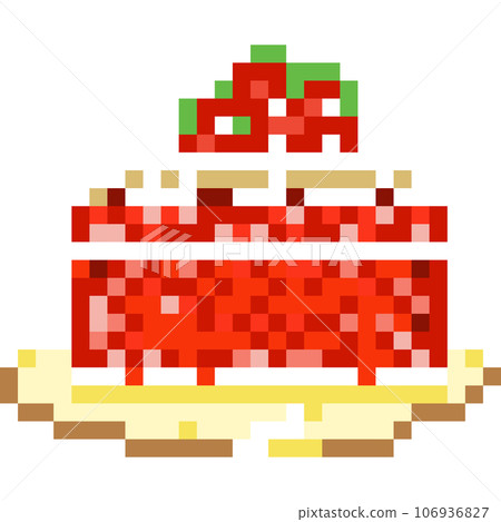 Cake and donut pixel art Cake and donut pixel art 106936827