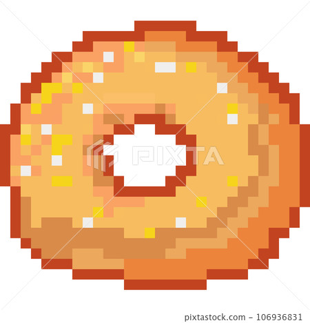 Cake and donut pixel art 106936831