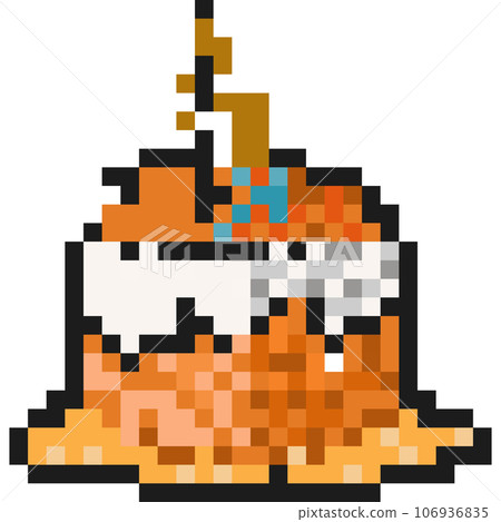 Cake and donut pixel art 106936835