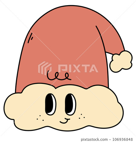 cute kawaii christmas xmas ornament groovy retro smiley 106936848