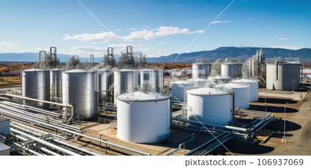Storage tanks are usually conical for oil tanks. Storage tanks are usually conical for oil tanks. 106937069