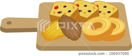 baked sweets on a board baked sweets on a board 106937090