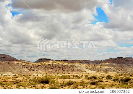 Rugged and Desolate Landscape Petrified Forest Arizona Rugged and Desolate Landscape Petrified Forest Arizona 106937262