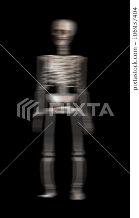 Halloween skeleton, skull and bones with long exposure effect Halloween skeleton, skull and bones with long exposure effect 106937404