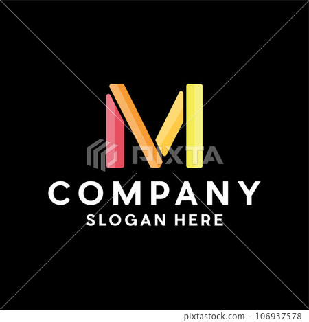 Letter m monogram modern geometric logo Letter m monogram modern geometric logo 106937578