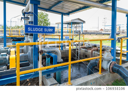 sludge sump and wastewater treatment system in industrial plants. sludge sump and wastewater treatment system in industrial plants. 106938106